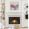 imageKate and Laurel Sylvie Brushstroke 154 Framed Canvas Wall Art by EttaVee 22x22 White Modern Abstract Colorful Fun Art for WallNatural