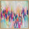 imageKate and Laurel Sylvie Brushstroke 154 Framed Canvas Wall Art by EttaVee 22x22 White Modern Abstract Colorful Fun Art for WallNatural