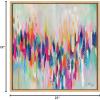 imageKate and Laurel Sylvie Brushstroke 154 Framed Canvas Wall Art by EttaVee 22x22 White Modern Abstract Colorful Fun Art for WallNatural