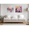 imageKate and Laurel Sylvie Brushstroke 154 Framed Canvas Wall Art by EttaVee 22x22 White Modern Abstract Colorful Fun Art for WallWhite