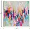 imageKate and Laurel Sylvie Brushstroke 154 Framed Canvas Wall Art by EttaVee 22x22 White Modern Abstract Colorful Fun Art for WallWhite