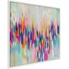 imageKate and Laurel Sylvie Brushstroke 154 Framed Canvas Wall Art by EttaVee 22x22 White Modern Abstract Colorful Fun Art for WallWhite
