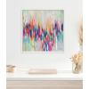 imageKate and Laurel Sylvie Brushstroke 154 Framed Canvas Wall Art by EttaVee 22x22 White Modern Abstract Colorful Fun Art for WallWhite