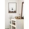 imageKate and Laurel Sylvie Cat in Rustic Bath Framed Canvas Wall Art by Amy Peterson Art Studio 18x24 Gray Modern Fun Decorative Bathtub Wall Art for Home DcorGray