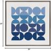 imageKate and Laurel Sylvie Circles and Curves Ocean Beach Blues Framed Canvas Wall Art by The Creative Bunch Studio 30x30 Gray Oversized Ocean Waves Wall Decor30x30