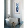 imageKate and Laurel Sylvie Circles and Curves Ocean Beach Blues Framed Canvas Wall Art by The Creative Bunch Studio 30x30 Gray Oversized Ocean Waves Wall Decor18x40