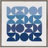 imageKate and Laurel Sylvie Circles and Curves Ocean Beach Blues Framed Canvas Wall Art by The Creative Bunch Studio 30x30 Gray Oversized Ocean Waves Wall Decor30x30