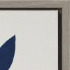 imageKate and Laurel Sylvie Classic Blue Botanical Framed on a Linen Textured Canvas Wall Art 23x33 Gray Chic Plant Art for Wall