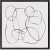 imageKate and Laurel Sylvie Dancing Circles Black and Soft White Framed Canvas Wall Art by Teju Reval of SnazzyHues 30x30 Black Neutral Abstract Art Wall DcorBlack