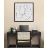 imageKate and Laurel Sylvie Dancing Circles Black and Soft White Framed Canvas Wall Art by Teju Reval of SnazzyHues 30x30 Black Neutral Abstract Art Wall DcorBlack
