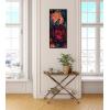 imageKate and Laurel Sylvie Dark Academia Floral in Rich Jewel Tones Framed Canvas Wall Art by The Creative Bunch Studio 315x415 Bright Gold Modern Colorful Flower Art for WallBlack
