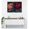 imageKate and Laurel Sylvie Dark Academia Floral in Rich Jewel Tones Framed Canvas Wall Art by The Creative Bunch Studio 315x415 Bright Gold Modern Colorful Flower Art for WallBlack