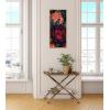 imageKate and Laurel Sylvie Dark Academia Floral in Rich Jewel Tones Framed Canvas Wall Art by The Creative Bunch Studio 315x415 Bright Gold Modern Colorful Flower Art for WallBright Gold