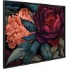 imageKate and Laurel Sylvie Dark Academia Floral in Rich Jewel Tones Framed Canvas Wall Art by The Creative Bunch Studio 315x415 Bright Gold Modern Colorful Flower Art for WallBlack