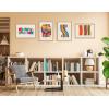 imageKate and Laurel Sylvie Embrace The Excess Framed Canvas Wall Art by Amber Vittoria 18x24 Natural Modern Abstract Colorful Geometric Art for Wall DecorNatural