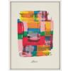 imageKate and Laurel Sylvie Embrace The Excess Framed Canvas Wall Art by Amber Vittoria 18x24 Natural Modern Abstract Colorful Geometric Art for Wall DecorWhite