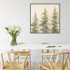 imageKate and Laurel Sylvie Evergreen Trees Abstract Framed Canvas Wall Art by The Creative Bunch Studio 30 x 30 Natural Rustic Farmhouse Landscapes Nature Art for Wall Decor Living Room BedroomGray