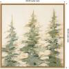 imageKate and Laurel Sylvie Evergreen Trees Abstract Framed Canvas Wall Art by The Creative Bunch Studio 30 x 30 Natural Rustic Farmhouse Landscapes Nature Art for Wall Decor Living Room BedroomNatural