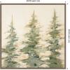 imageKate and Laurel Sylvie Evergreen Trees Abstract Framed Canvas Wall Art by The Creative Bunch Studio 30 x 30 Natural Rustic Farmhouse Landscapes Nature Art for Wall Decor Living Room BedroomBrown