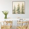 imageKate and Laurel Sylvie Evergreen Trees Abstract Framed Canvas Wall Art by The Creative Bunch Studio 30 x 30 Natural Rustic Farmhouse Landscapes Nature Art for Wall Decor Living Room BedroomBrown