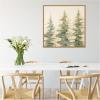 imageKate and Laurel Sylvie Evergreen Trees Abstract Framed Canvas Wall Art by The Creative Bunch Studio 30 x 30 Natural Rustic Farmhouse Landscapes Nature Art for Wall Decor Living Room BedroomNatural