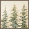 imageKate and Laurel Sylvie Evergreen Trees Abstract Framed Canvas Wall Art by The Creative Bunch Studio 30 x 30 Natural Rustic Farmhouse Landscapes Nature Art for Wall Decor Living Room BedroomBrown