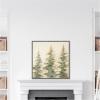 imageKate and Laurel Sylvie Evergreen Trees Abstract Framed Canvas Wall Art by The Creative Bunch Studio 30 x 30 Natural Rustic Farmhouse Landscapes Nature Art for Wall Decor Living Room BedroomGray