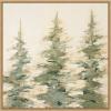 imageKate and Laurel Sylvie Evergreen Trees Abstract Framed Canvas Wall Art by The Creative Bunch Studio 30 x 30 Natural Rustic Farmhouse Landscapes Nature Art for Wall Decor Living Room BedroomNatural