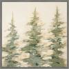 imageKate and Laurel Sylvie Evergreen Trees Abstract Framed Canvas Wall Art by The Creative Bunch Studio 30 x 30 Natural Rustic Farmhouse Landscapes Nature Art for Wall Decor Living Room BedroomGray