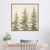 imageKate and Laurel Sylvie Evergreen Trees Abstract Framed Canvas Wall Art by The Creative Bunch Studio 30 x 30 Natural Rustic Farmhouse Landscapes Nature Art for Wall Decor Living Room BedroomBrown