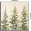 imageKate and Laurel Sylvie Evergreen Trees Abstract Framed Canvas Wall Art by The Creative Bunch Studio 30 x 30 Natural Rustic Farmhouse Landscapes Nature Art for Wall Decor Living Room BedroomGray