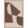 imageKate and Laurel Sylvie Eye Catching Sleek Abstract 5 Brown and Beige Framed Canvas Wall Art by The Creative Bunch Studio 23x33 Natural Modern Contemporary Art for Wall
