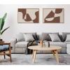 imageKate and Laurel Sylvie Eye Catching Sleek Abstract 5 Brown and Beige Framed Canvas Wall Art by The Creative Bunch Studio 23x33 Natural Modern Contemporary Art for Wall