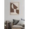 imageKate and Laurel Sylvie Eye Catching Sleek Abstract 5 Brown and Beige Framed Canvas Wall Art by The Creative Bunch Studio 23x33 Natural Modern Contemporary Art for Wall