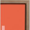 imageKate and Laurel Sylvie Flower in Orange Framed Canvas Wall Art by Apricot and Birch 18x24 Gold MidCentury Modern Floral Art for Wall