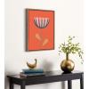 imageKate and Laurel Sylvie Flower in Orange Framed Canvas Wall Art by Apricot and Birch 18x24 Gold MidCentury Modern Floral Art for Wall