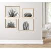 imageKate and Laurel Sylvie Haze Aloe Succulent Cactus Tall Cactus Short and Agave Succulent Framed Canvas Wall Art Set by The Creative Bunch Studio 4 Piece Set Natural Desert Succulent Art