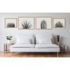 imageKate and Laurel Sylvie Haze Aloe Succulent Cactus Tall Cactus Short and Agave Succulent Framed Canvas Wall Art Set by The Creative Bunch Studio 4 Piece Set Natural Desert Succulent Art