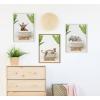 imageKate and Laurel Sylvie Leopard in Bali Bath Framed Canvas Wall Art by Amy Peterson Art Studio 18x24 Natural Cute Animal Bathtub Art for Wall