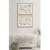 imageKate and Laurel Sylvie Meditation 1 and 2 Framed Canvas Wall Art Set by Kelly Knaga 2 Piece Set 28x38 Natural Modern Abstract Colorful Polka Dot Art Set for WallNatural