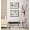 imageKate and Laurel Sylvie Meditation 1 and 2 Framed Canvas Wall Art Set by Kelly Knaga 2 Piece Set 28x38 Natural Modern Abstract Colorful Polka Dot Art Set for WallGrey