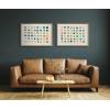 imageKate and Laurel Sylvie Meditation 1 and 2 Framed Canvas Wall Art Set by Kelly Knaga 2 Piece Set 28x38 Natural Modern Abstract Colorful Polka Dot Art Set for WallNatural