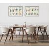 imageKate and Laurel Sylvie Meditation 1 and 2 Framed Canvas Wall Art Set by Kelly Knaga 2 Piece Set 28x38 Natural Modern Abstract Colorful Polka Dot Art Set for WallGrey