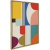 imageKate and Laurel Sylvie Mid Century Modern Pattern Framed Canvas Wall Art by Rachel Lee of My Dream Wall 315x415 Natural Colorful Abstract Art for Home Wall DecorNatural