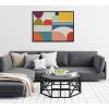imageKate and Laurel Sylvie Mid Century Modern Pattern Framed Canvas Wall Art by Rachel Lee of My Dream Wall 315x415 Natural Colorful Abstract Art for Home Wall DecorBlack