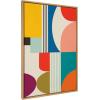 imageKate and Laurel Sylvie Mid Century Modern Pattern Framed Canvas Wall Art by Rachel Lee of My Dream Wall 315x415 Natural Colorful Abstract Art for Home Wall DecorNatural