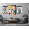 imageKate and Laurel Sylvie Mid Century Modern Pattern Framed Canvas Wall Art by Rachel Lee of My Dream Wall 315x415 Natural Colorful Abstract Art for Home Wall DecorBlack