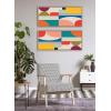 imageKate and Laurel Sylvie Mid Century Modern Pattern Framed Canvas Wall Art by Rachel Lee of My Dream Wall 315x415 Natural Colorful Abstract Art for Home Wall DecorNatural