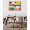 imageKate and Laurel Sylvie Mid Century Modern Pattern Framed Canvas Wall Art by Rachel Lee of My Dream Wall 315x415 Natural Colorful Abstract Art for Home Wall DecorNatural