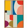 imageKate and Laurel Sylvie Mid Century Modern Pattern Framed Canvas Wall Art by Rachel Lee of My Dream Wall 315x415 Natural Colorful Abstract Art for Home Wall DecorNatural